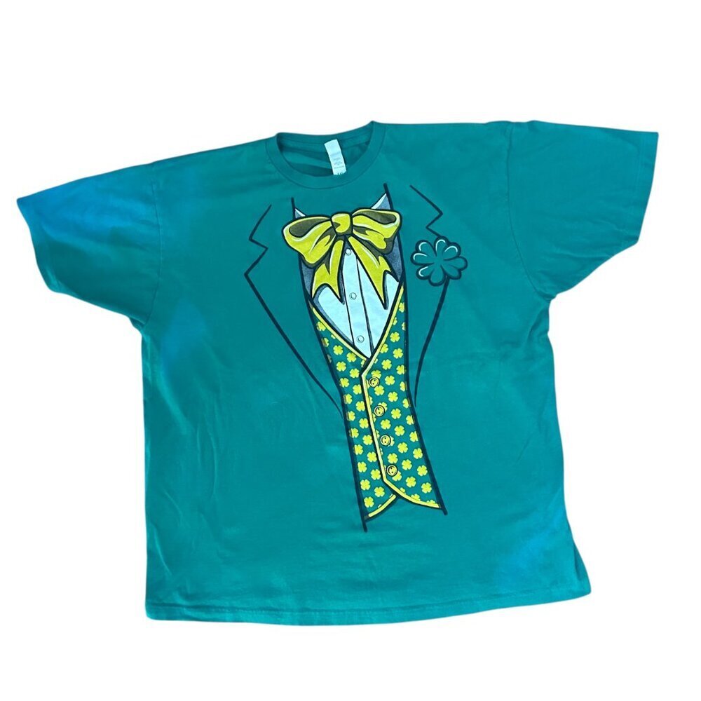 Leprechaun Tuxedo Funny St. Patrick's Day Irish Paddy Costume T-Shirt Size XXL - Picture 2 of 9